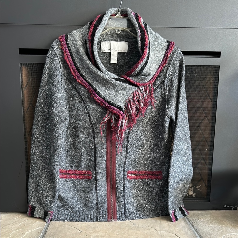 Curio New York multicolor zip cardigan | women’s size L